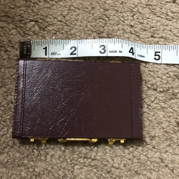 Mini Attache Handcrafted Miniature Briefcase- A business in credit card holder - Picture 4 of 6